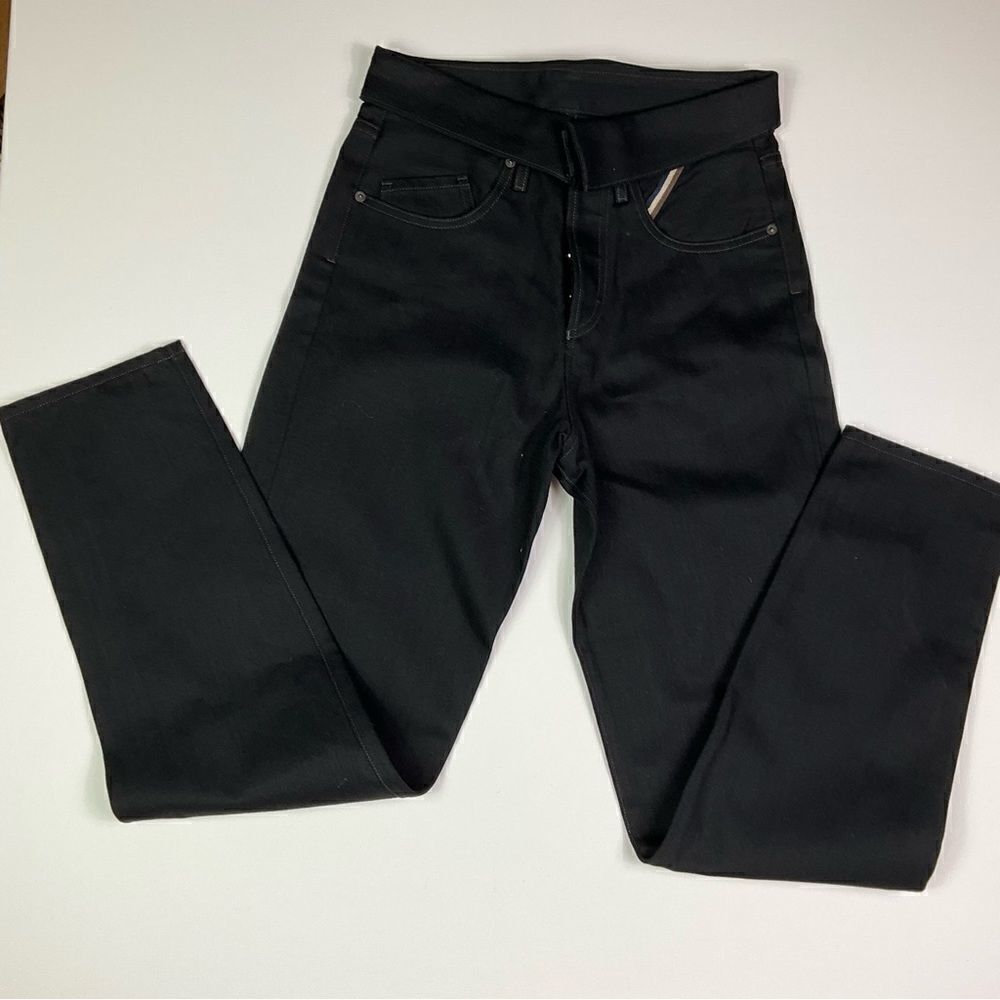 Jean Altier Black NEW Fold Over Hi Waist Jeans Size S
